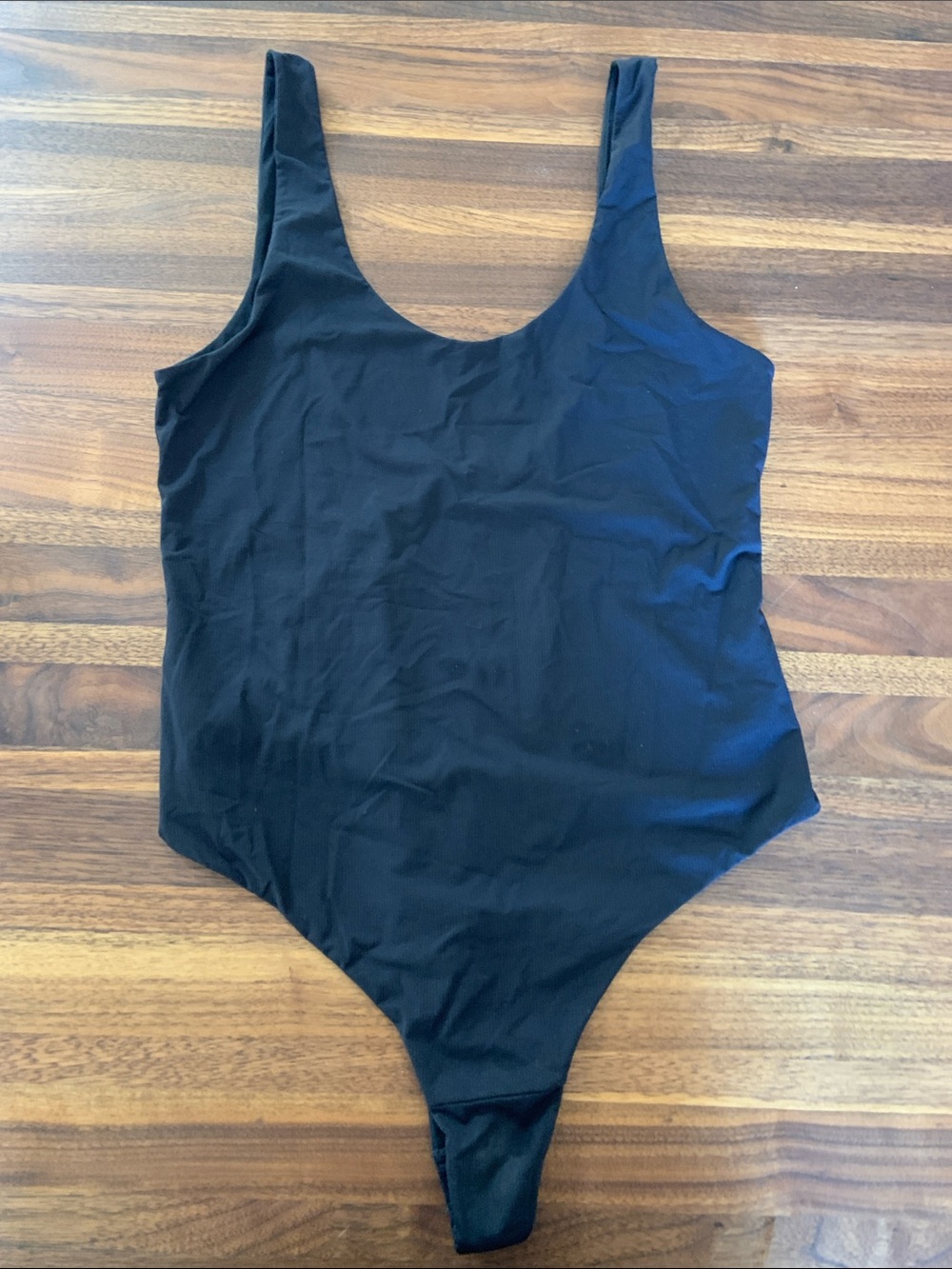 Stance Scoop Low Back Thong Bodysuit - Black
